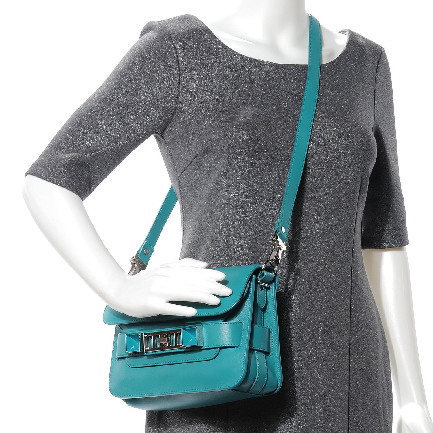 Proenza Schouler Leather Mini PS11 Classic Shoulder Bag Verdena 2 of 8