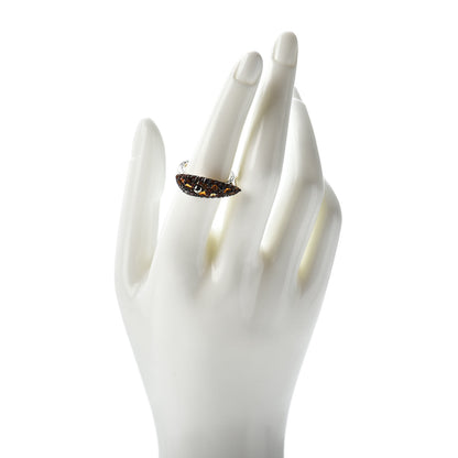 John Hardy Sterling Silver Garnet Citrine Sapphire Pyrite Marcasite Classic Chain Lava Ring 54 6.75 2 of 5