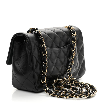 Chanel Lambskin Quilted Mini Rectangular Flap Black 3 of 11