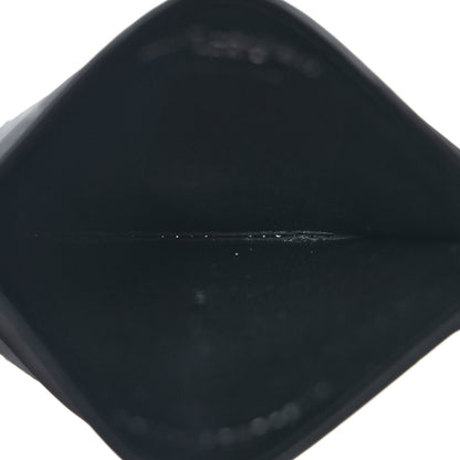 Saint Laurent Grain De Poudre Matelasse Chevron Monogram Credit Card Case Black 5 of 10