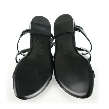 Louis Vuitton Patent Paradiso Flat Sandals 36 Black 5 of 8