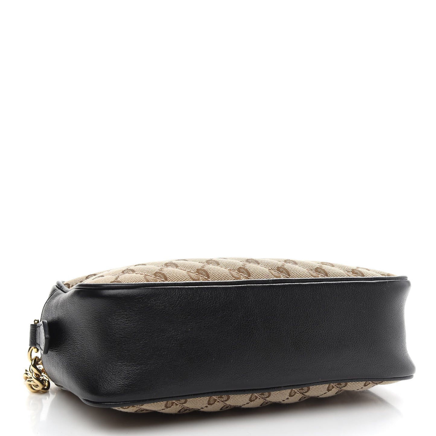 Monogram Matelasse Diagonal Small GG Marmont Chain Shoulder Bag Beige Black