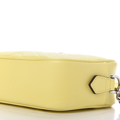 Gucci Calfskin Matelasse Mini GG Marmont Chain Shoulder Bag Banana 7 of 10
