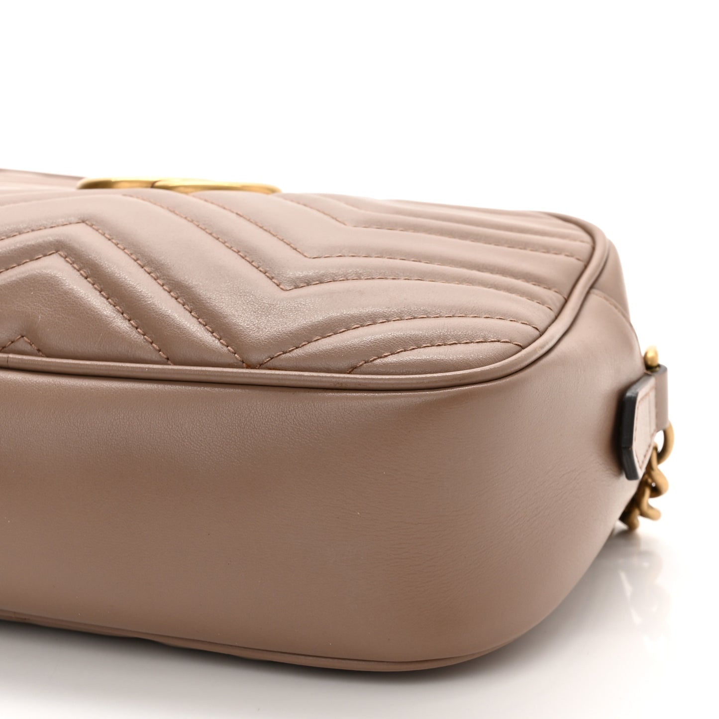Calfskin Matelasse Small GG Marmont Chain Shoulder Bag Porcelain Rose