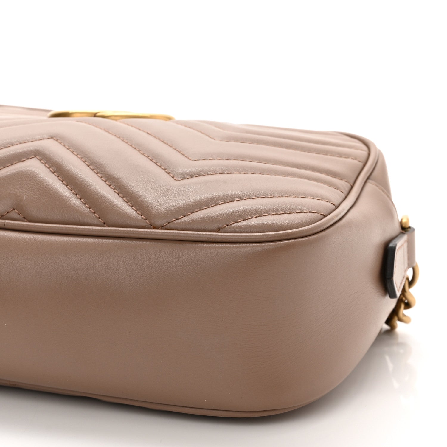 Gucci Calfskin Matelasse Small GG Marmont Chain Shoulder Bag Porcelain Rose 10 of 11