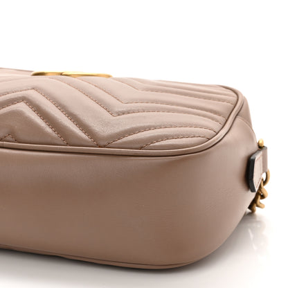 Gucci Calfskin Matelasse Small GG Marmont Chain Shoulder Bag Porcelain Rose 10 of 11