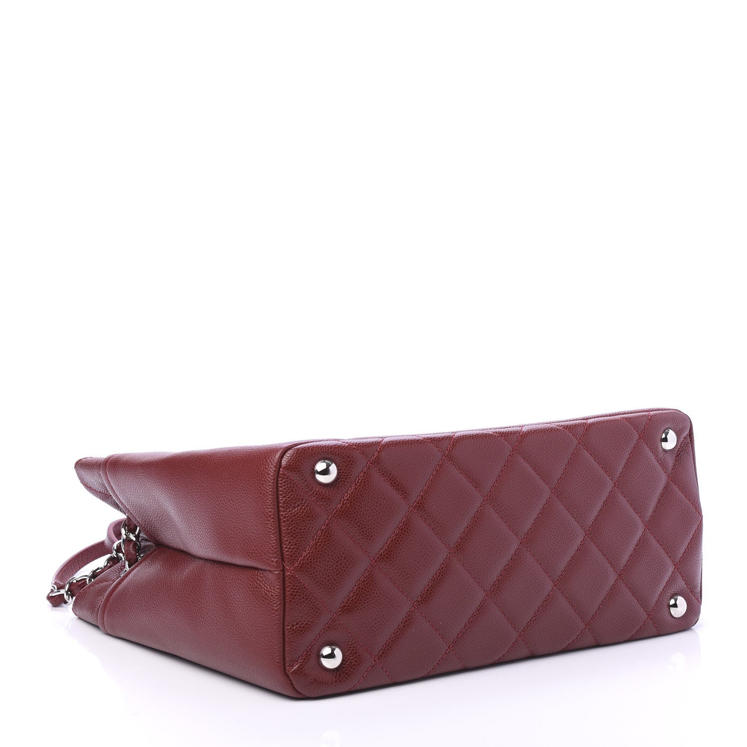 Chanel Caviar Quilted Large Timeless CC Soft Tote Dark Red 4 of 11