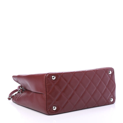 Chanel Caviar Quilted Large Timeless CC Soft Tote Dark Red 4 of 11