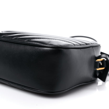 Saint Laurent Calfskin Matelasse Monogram Lou Camera Bag Black 9 of 12