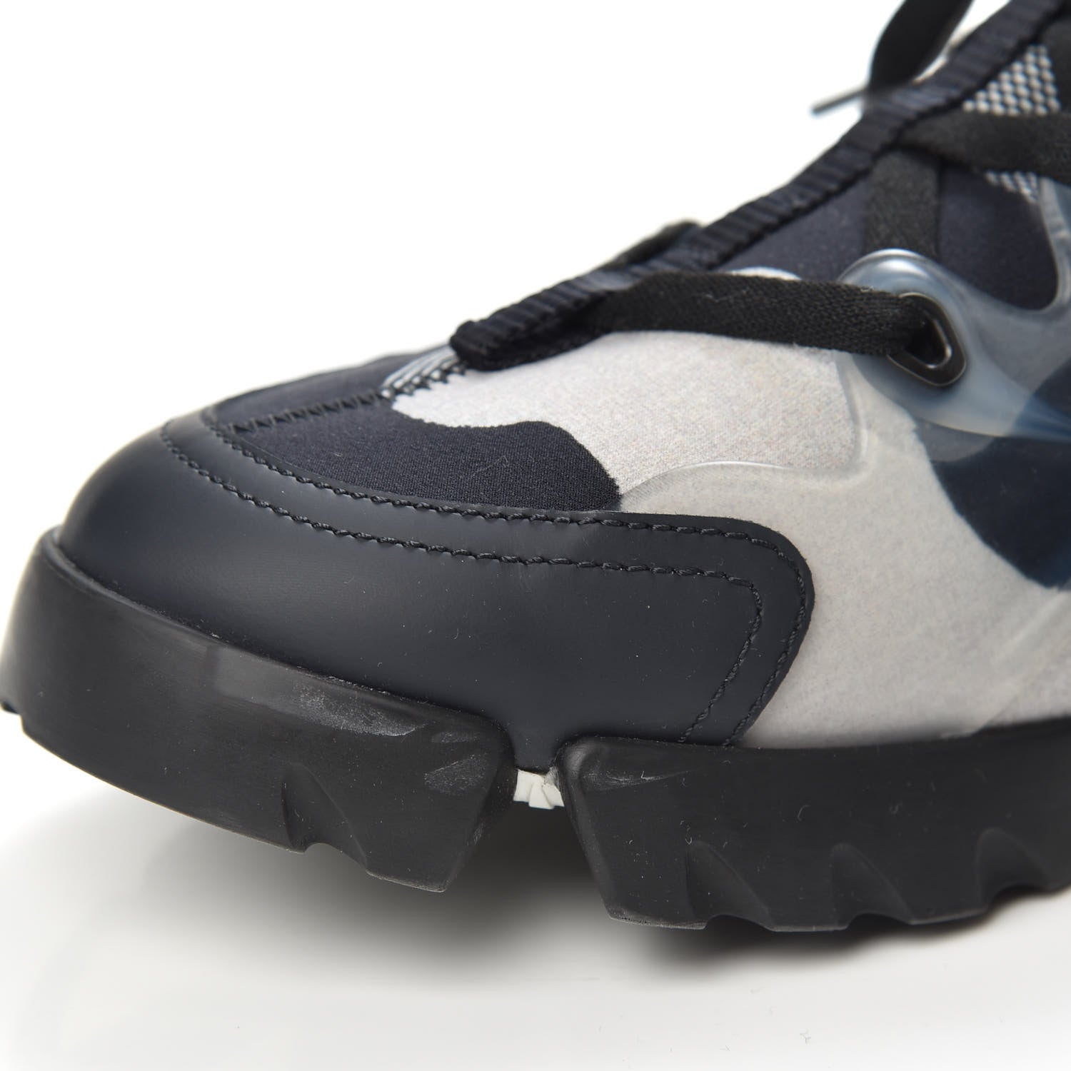 Christian Dior Neoprene Rubber Womens D-Connect Sneakers 38 Blue Black 7 of 7