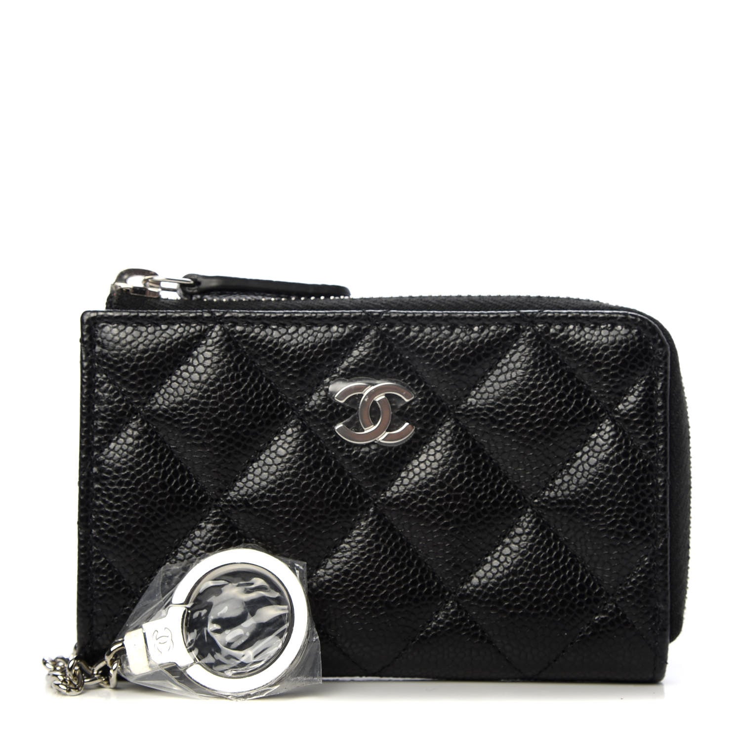Chanel Caviar Quilted Key Holder Case Black 1 of 8