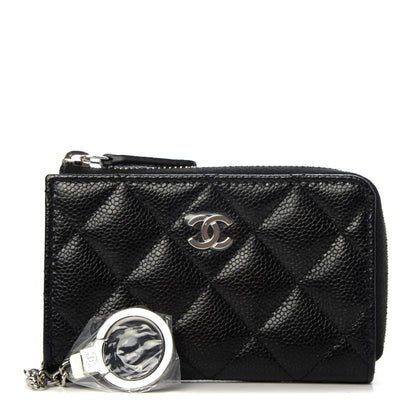 Chanel Caviar Quilted Key Holder Case Black 1 of 8