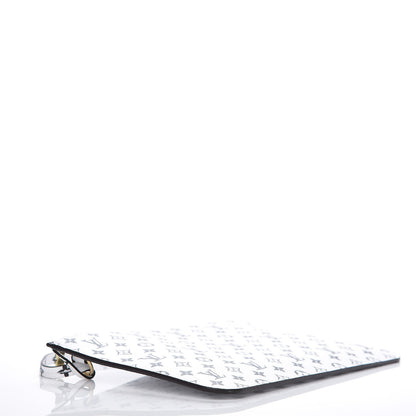 Louis Vuitton Monogram Giant Neverfull MM GM Pochette White 4 of 7