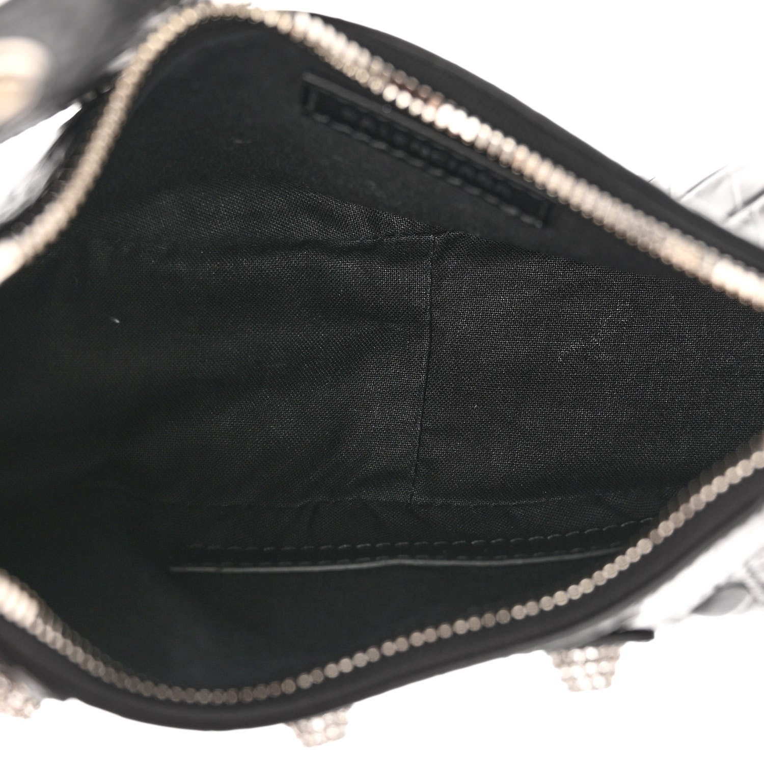 Balenciaga Extra Supple Calfskin Crystal Crocodile Embossed Le Cagole Shoulder Bag XS Black 4 of 8