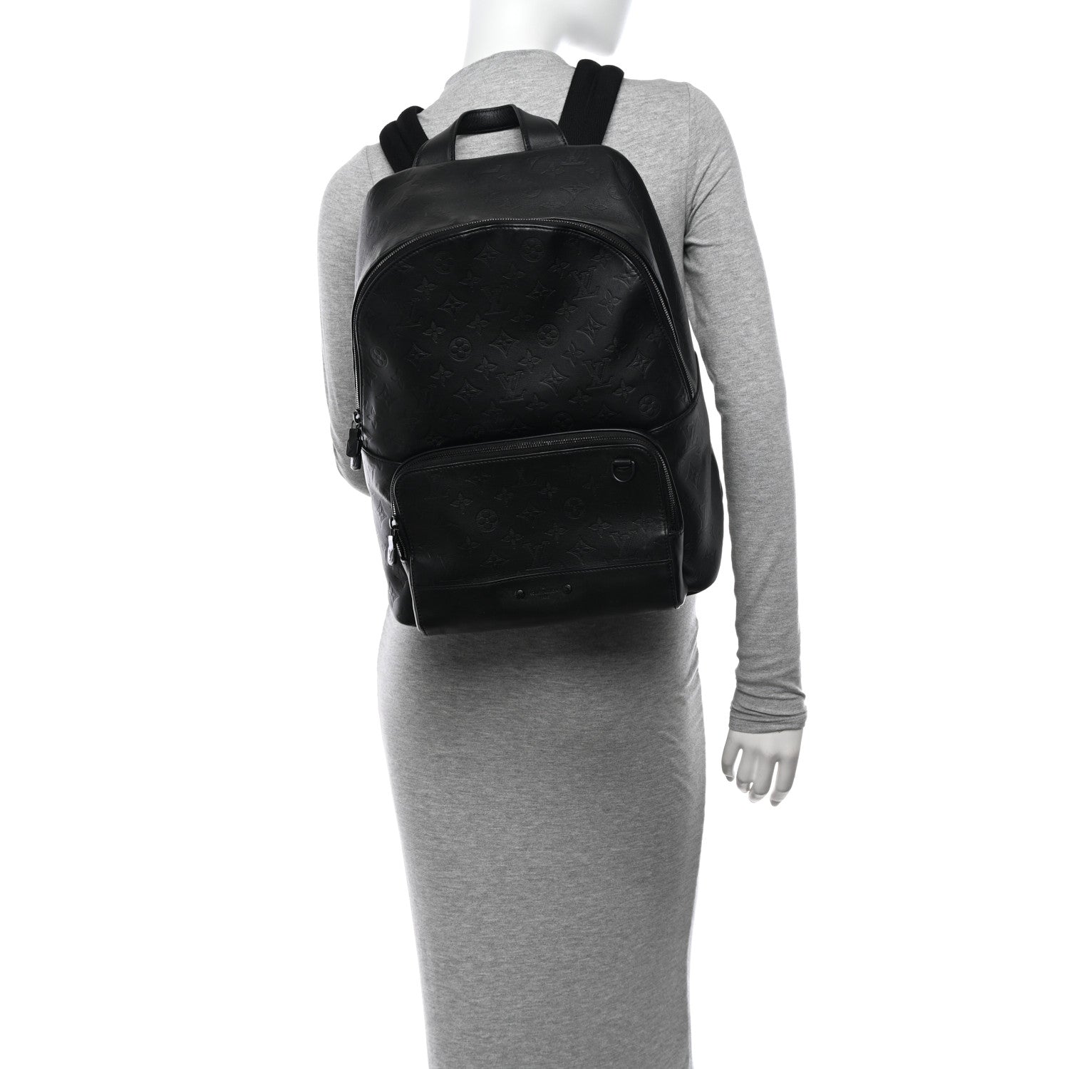 Louis Vuitton Calfskin Monogram Racer Backpack Black 3 of 13