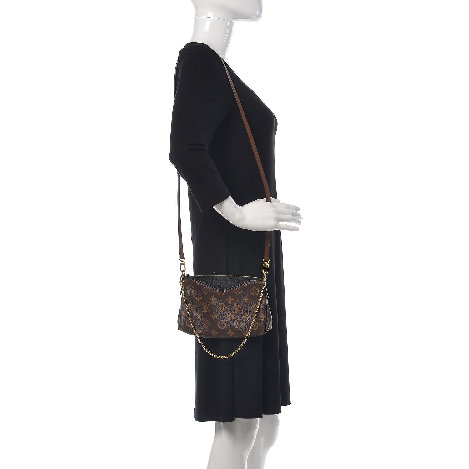 Louis Vuitton Monogram Pallas Clutch Black 2 of 10
