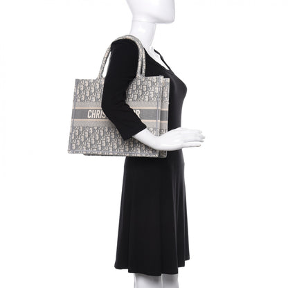 Christian Dior Oblique Medium Book Tote Grey 2 of 10