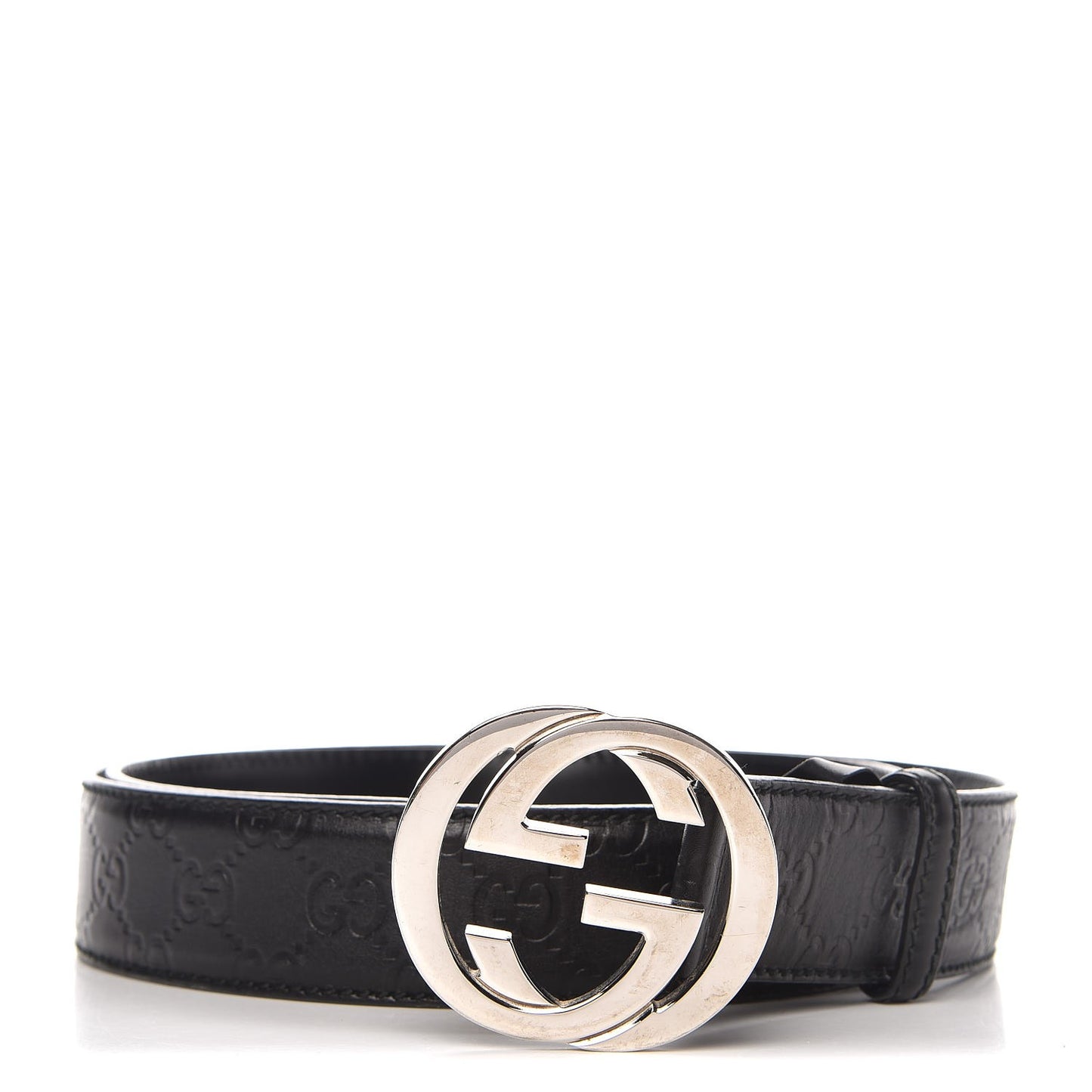 Guccissima Interlocking G Belt 100 40 Black