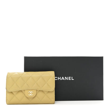 Chanel Caviar Quilted Medium Flap Wallet Beige 9 of 9