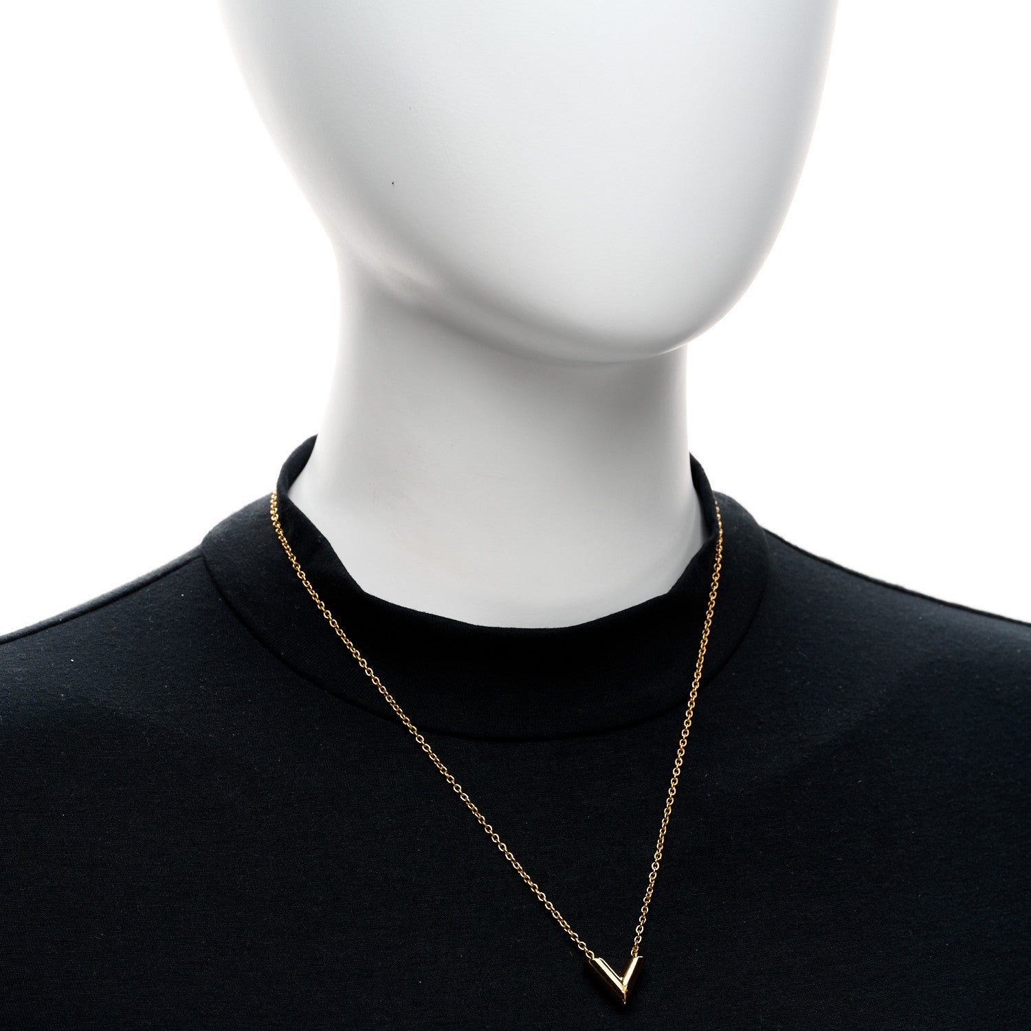 Louis Vuitton Essential V Necklace Rose Gold 2 of 6