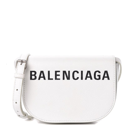 Balenciaga Grained Calfskin Logo Print Ville Day Bag XS White 1 of 18