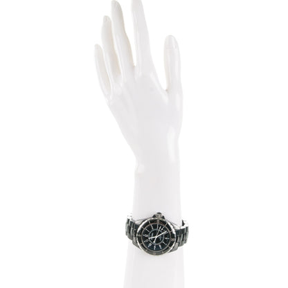 Chanel Stainless Steel Ceramic 38mm J12 Automatic Watch Black 2 of 7