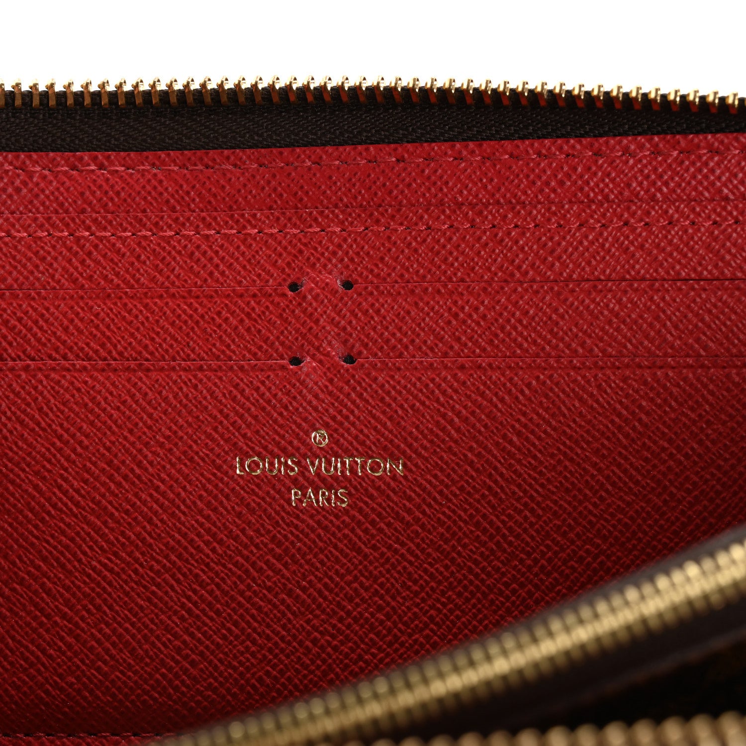Louis Vuitton Damier Ebene Clemence Wallet Cherry 6 of 10