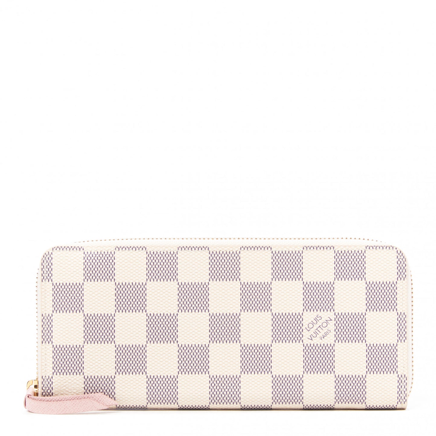 Damier Azur Clemence Wallet Rose Ballerine