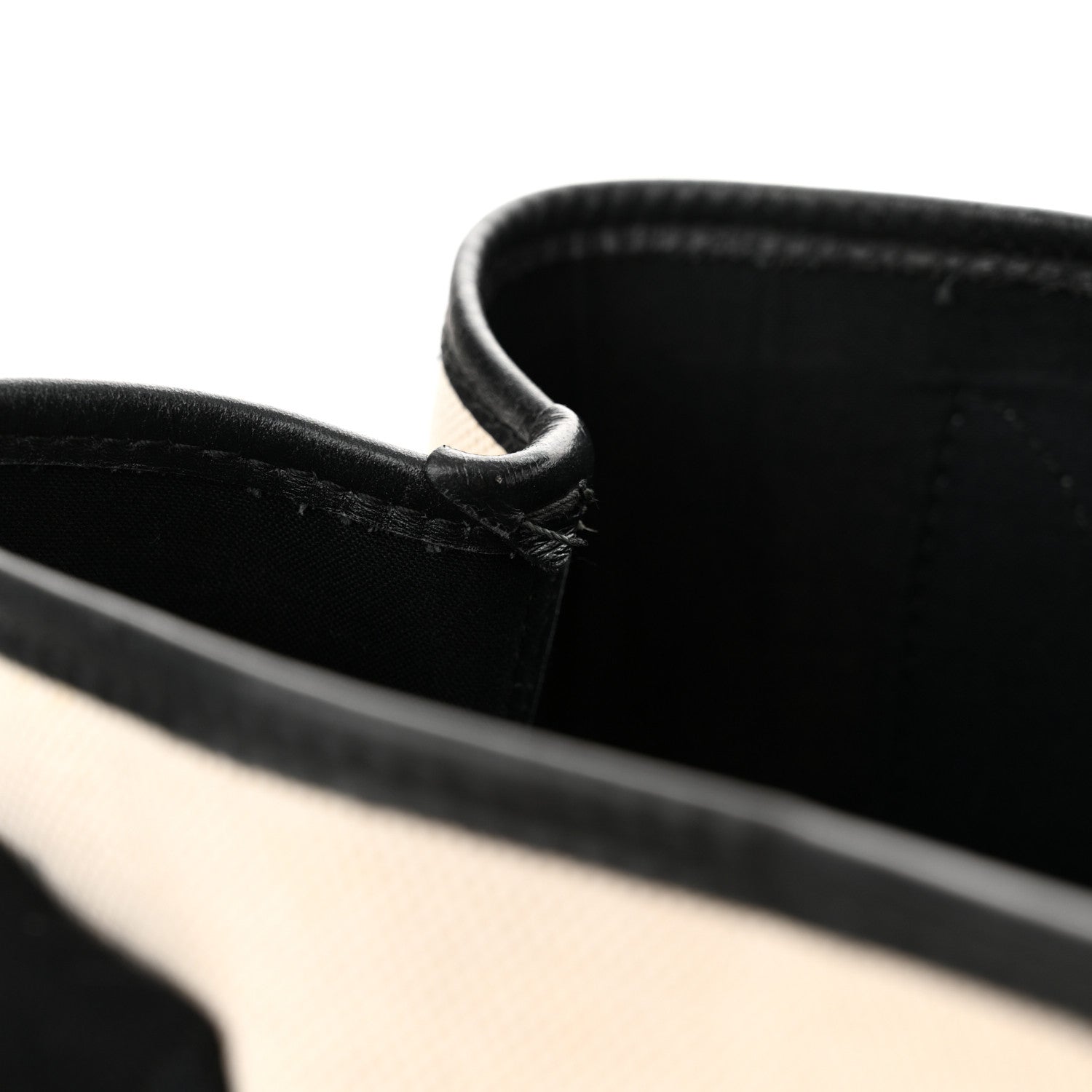 Balenciaga Cotton Canvas Satin Calfskin S Navy Cabas Natural Black 11 of 14
