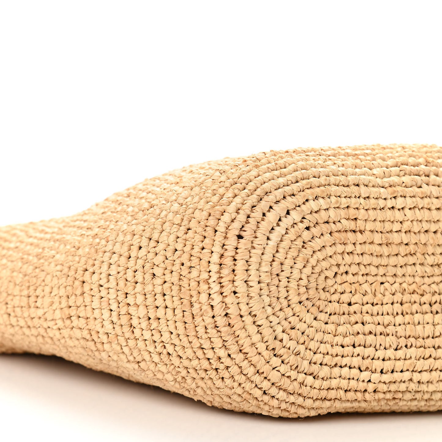 Calfskin Raffia Paulas Ibiza Pochette Bag Natural Tan