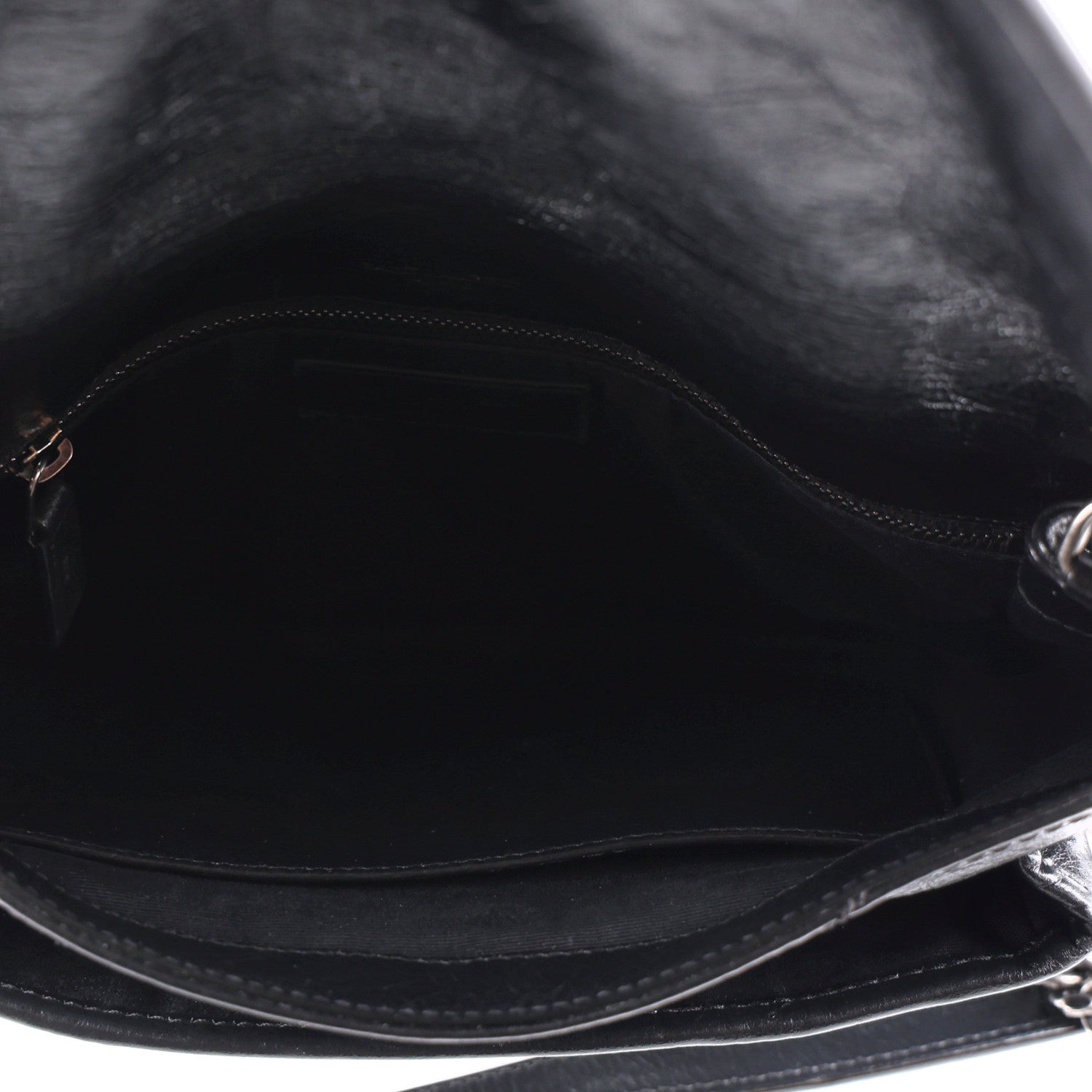 Saint Laurent Crinkled Calfskin Matelasse Monogram Medium Niki Chain Satchel Storm 4 of 9