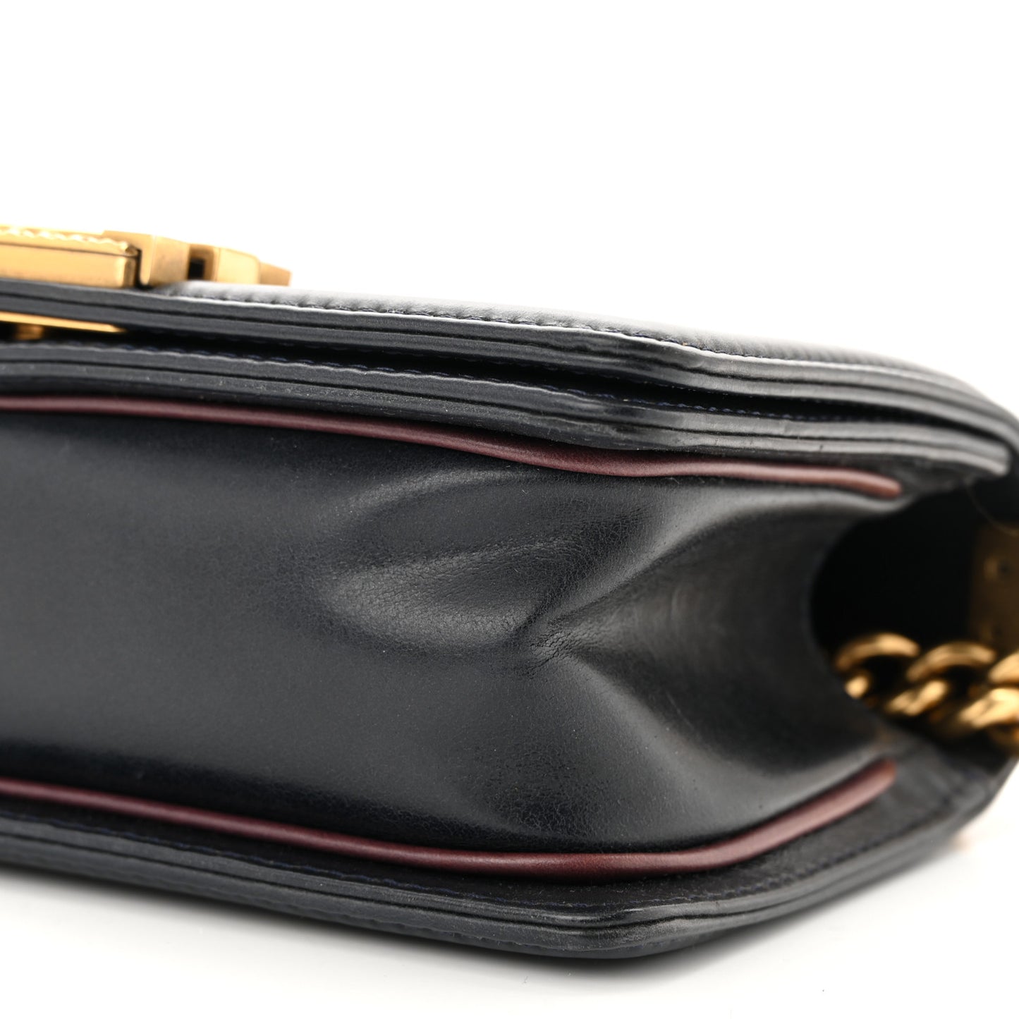 Calfskin Embossed Small Paris Salzburg Boy Flap Navy