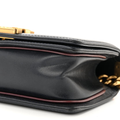 Chanel Calfskin Embossed Small Paris Salzburg Boy Flap Navy 10 of 11