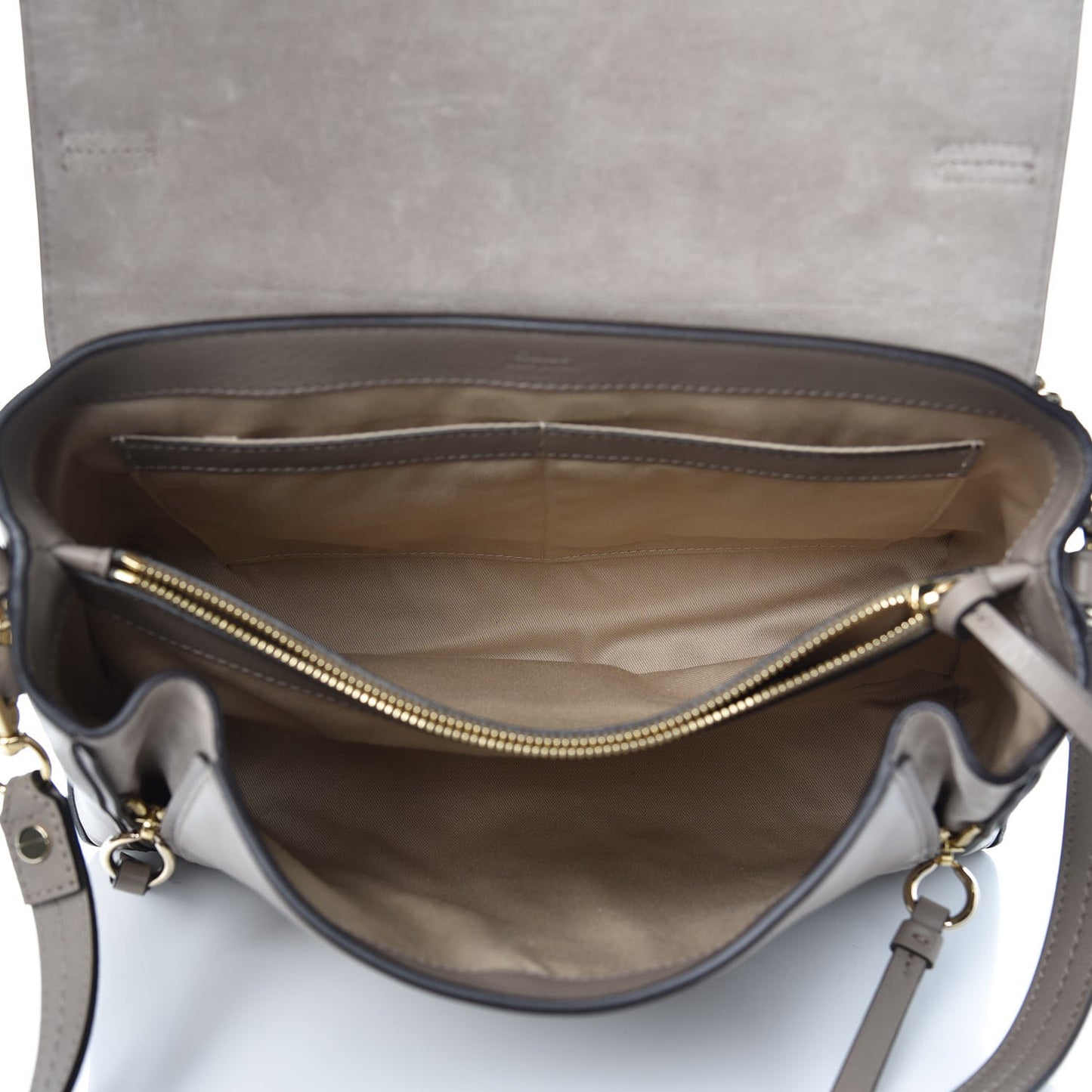 Calfskin Medium Faye Day Shoulder Bag Motty Grey