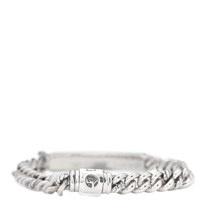 David Yurman Sterling Silver Diamond 7mm Petite Pave Curb Link ID Bracelet 3 of 6