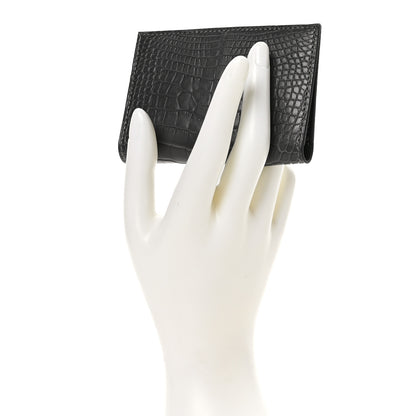 Hermes Matte Alligator MC2 Euclide Card Holder Graphite 2 of 8