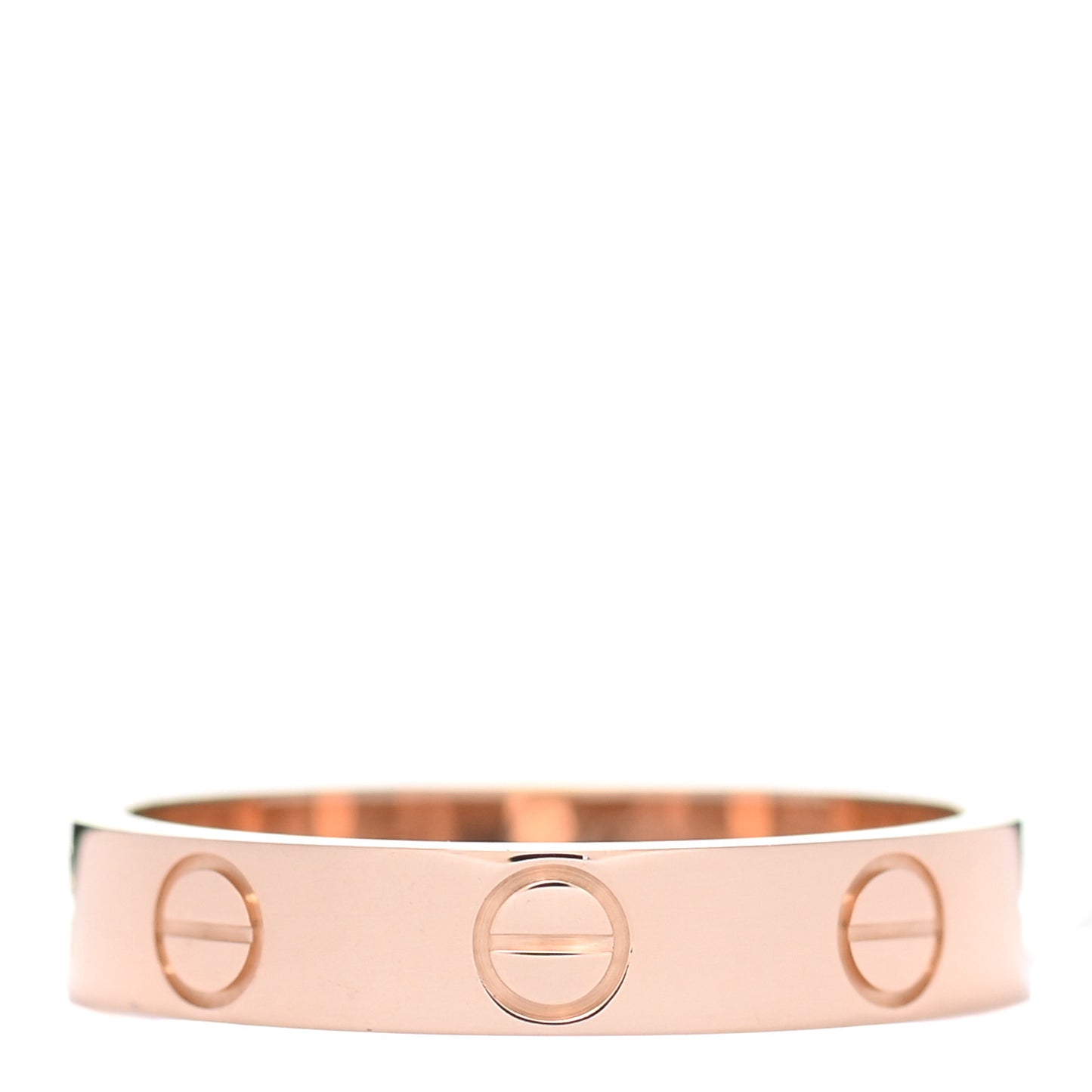 18K Pink Gold 3.5mm LOVE Wedding Band Ring 50 5.25