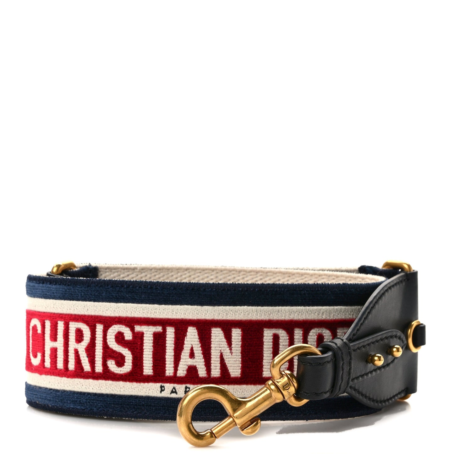 Canvas Velvet Embroidered Shoulder Strap Blue Red White