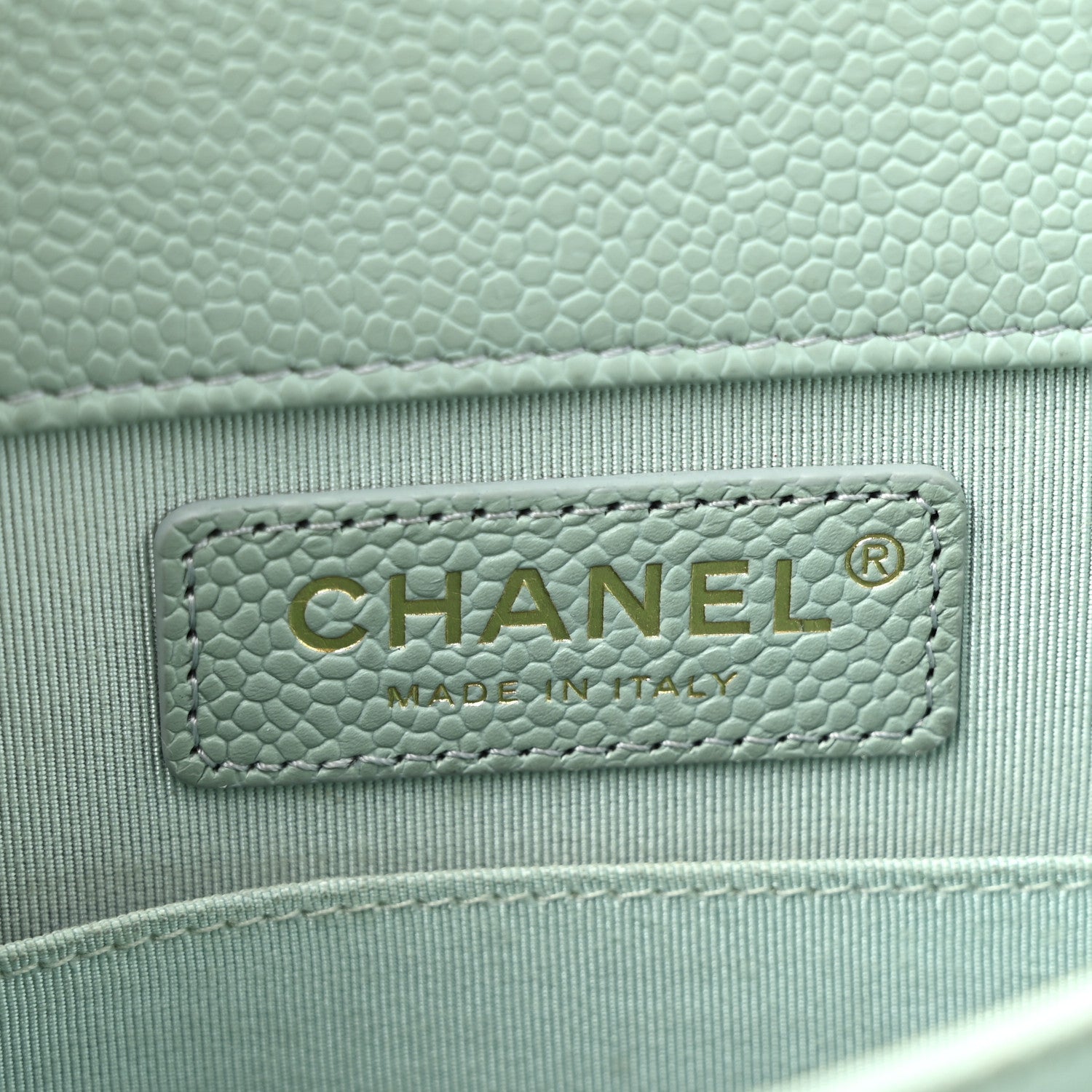 Chanel Caviar Quilted North South Boy Flap Light Blue 7 of 14