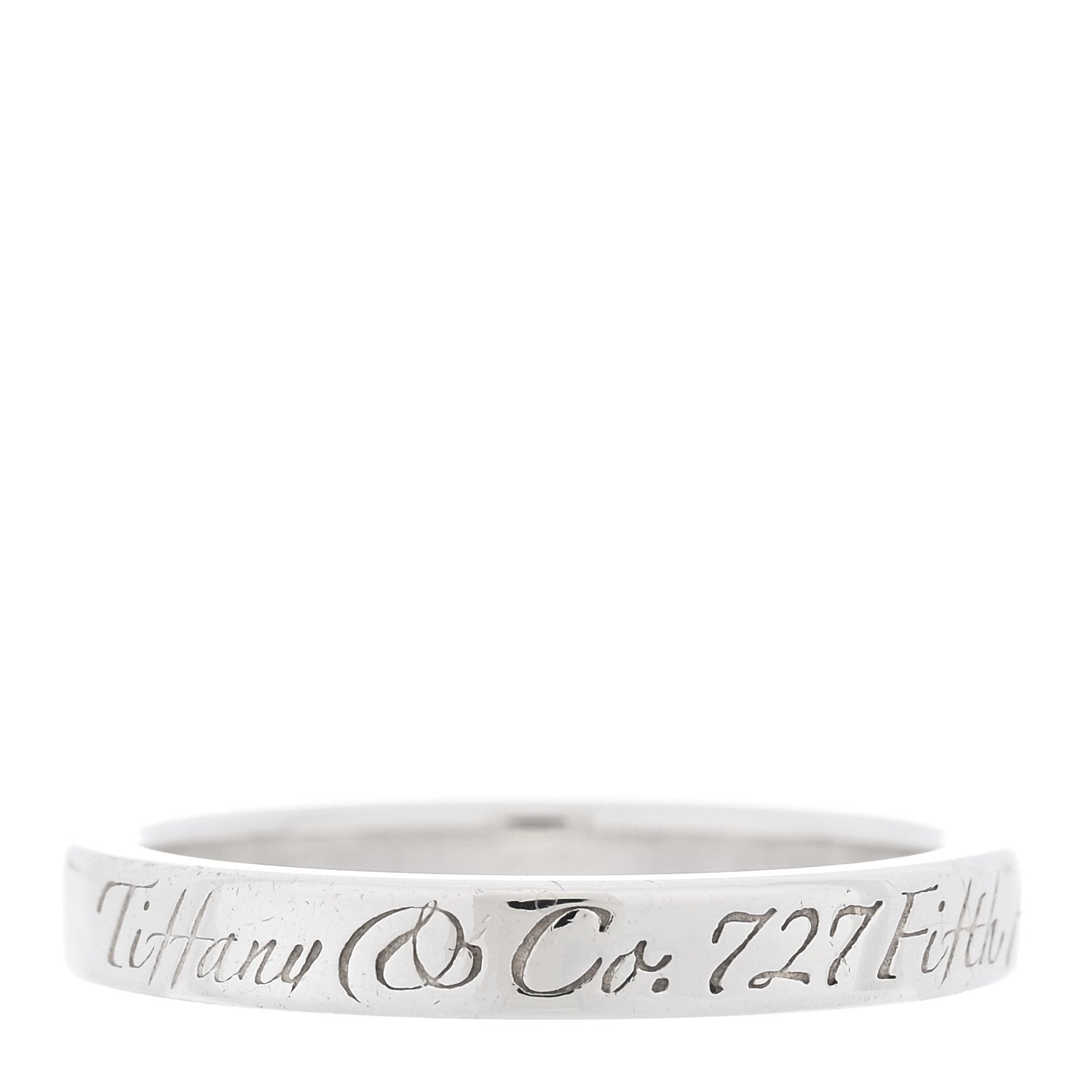 Tiffany Sterling Silver Narrow Notes Ring 50 5.25 3 of 4