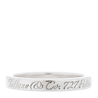 Tiffany Sterling Silver Narrow Notes Ring 50 5.25 3 of 4