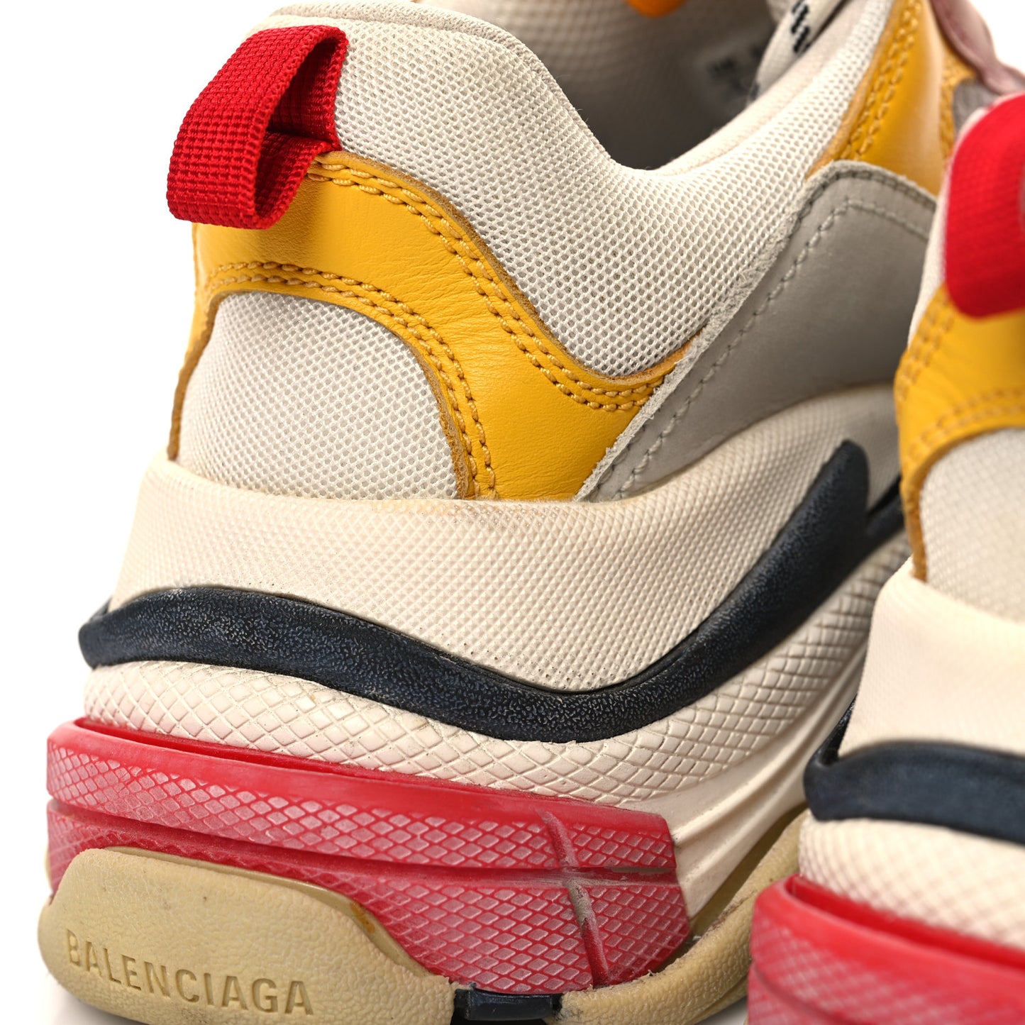 Fabric Mesh Multicolor Womens Triple S Sneakers 39 Yellow Pink Grey