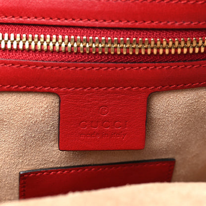 Gucci GG Supreme Monogram Web Kingsnake Heart Embroidered Small Day Backpack Red 6 of 10