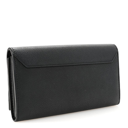 Louis Vuitton Calfskin Lockme II Wallet Black 3 of 7