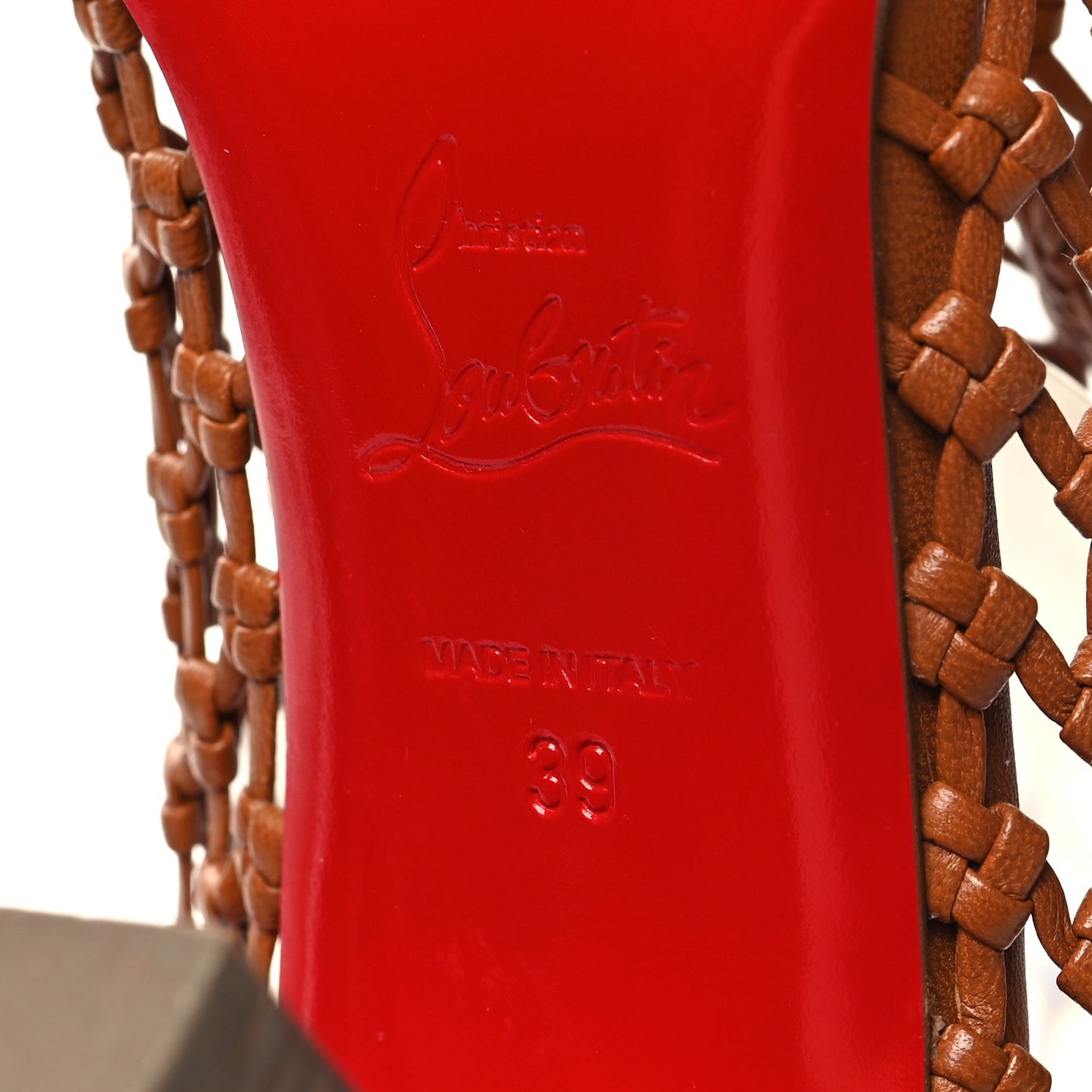 Nappa Caged Porligat Booties 39 Brown