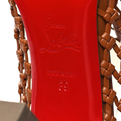 Christian Louboutin Nappa Caged Porligat Booties 39 Brown 6 of 9