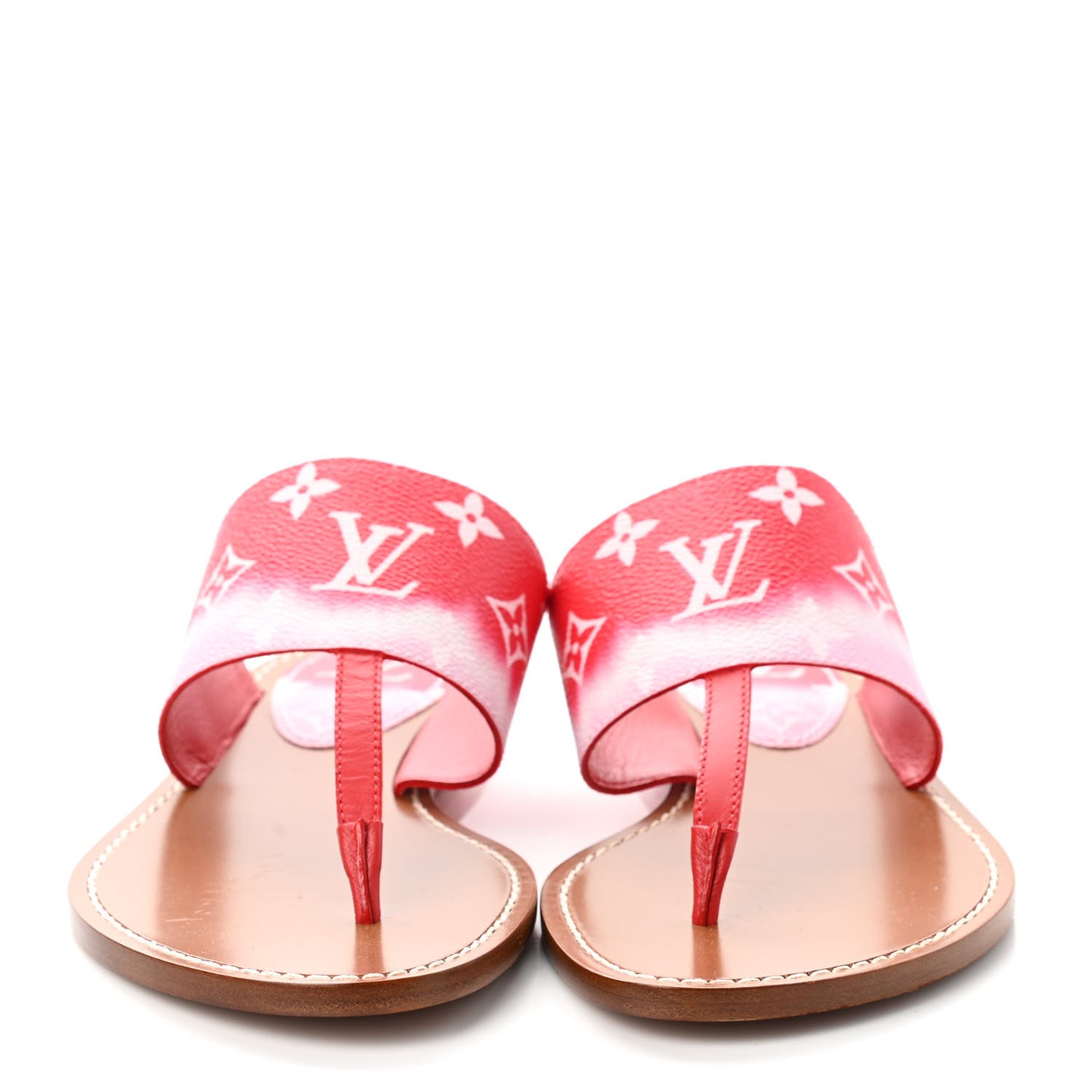 Monogram Escale Palma Sandals 37.5 Rouge