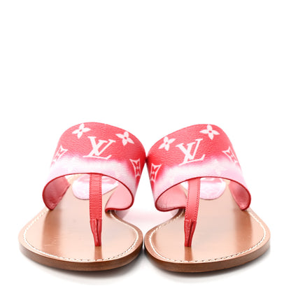 Louis Vuitton Monogram Escale Palma Sandals 37.5 Rouge 2 of 9