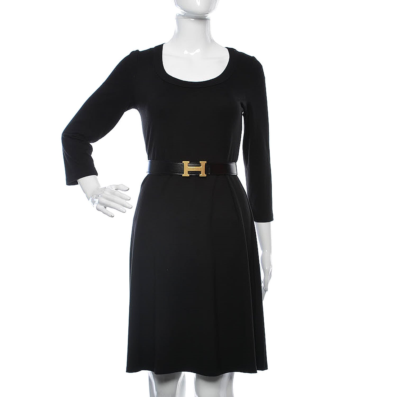 Hermes Box Togo Strie 32mm H Belt 90 Black Etain 2 of 6