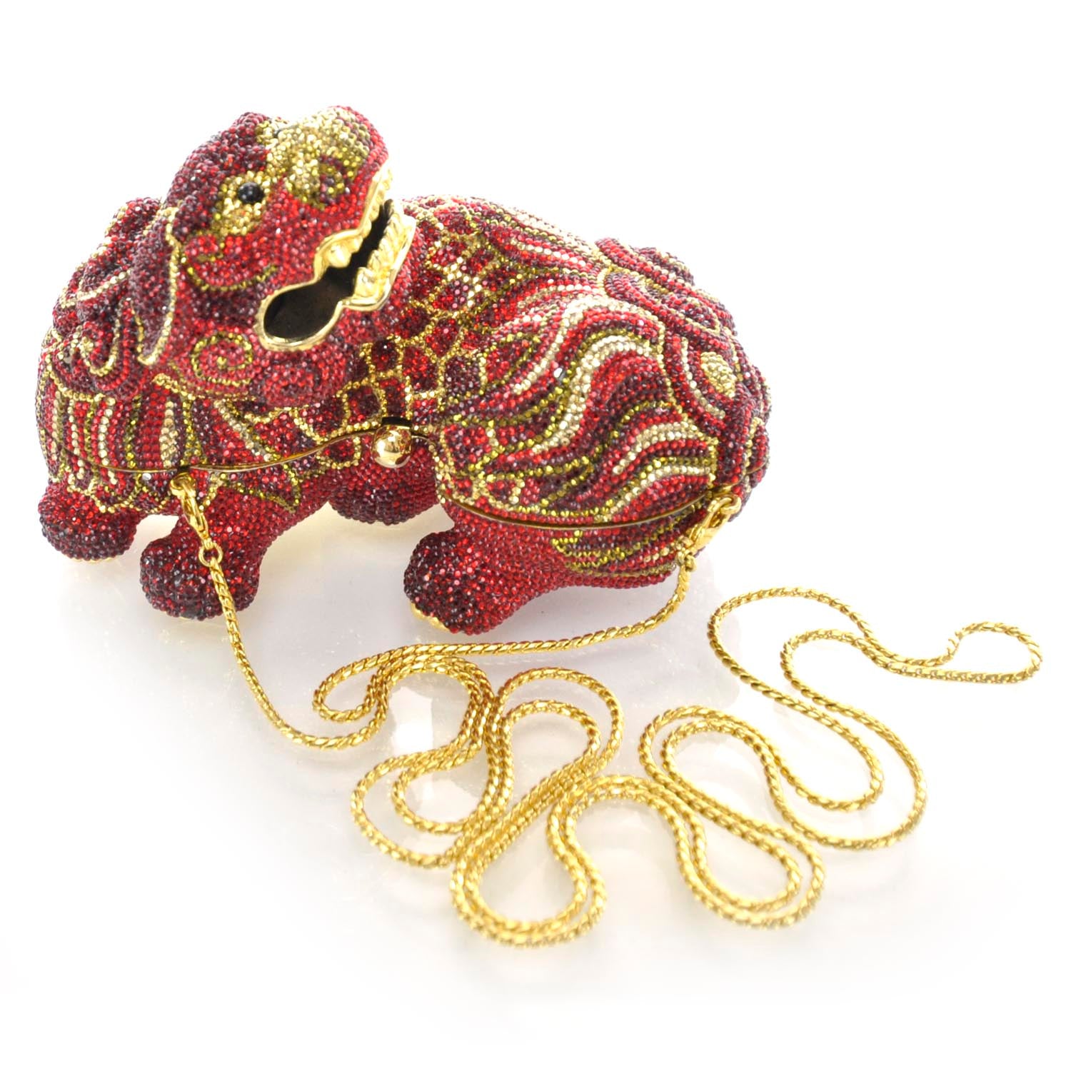 Judith Leiber Swarovski Crystal Ming Dragon Minaudiere Clutch 22 of 22